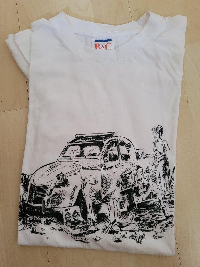 T shirt (nieuw) Citroën 2 CV (lelijke eend), Wit, Nieuw, Overige maten, Ophalen of Verzenden