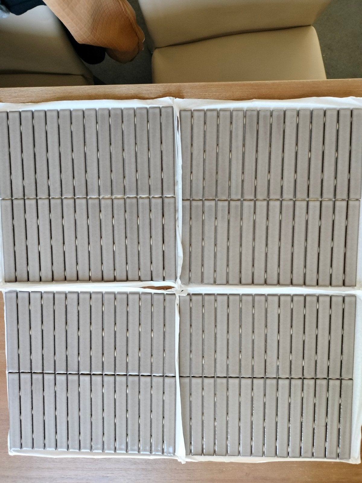 Nieuwe grijze keramische wandtegels - 40x60 cm, 40 tot 60 cm, Nieuw, Ophalen of Verzenden, Minder dan 5 m²