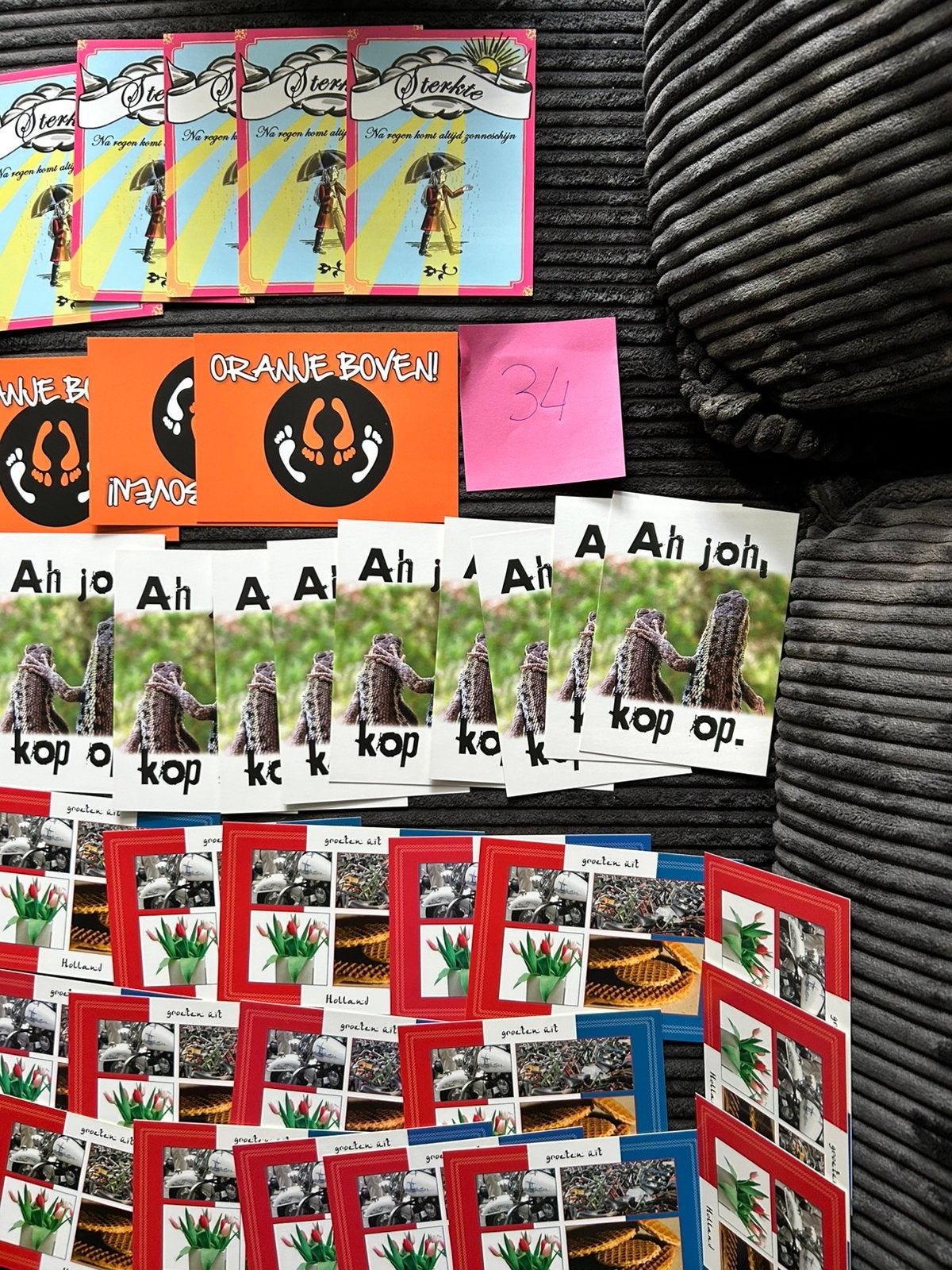 34 Idrukker kaarten Holland , kop op , oranje boven ,, Ophalen of Verzenden, 1980 tot heden
