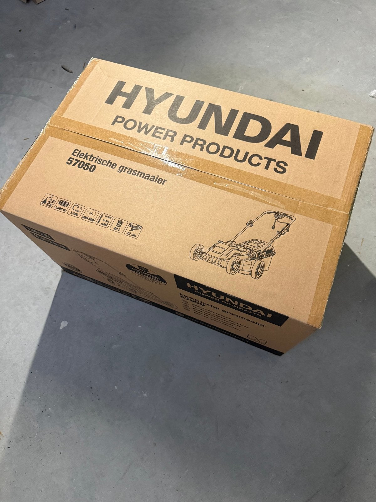 Hyundai Elektrische Grasmaaier 57050 - Nieuw in doos, Cirkelmaaier, Elektrische grasmaaier, Nieuw, Ophalen of Verzenden