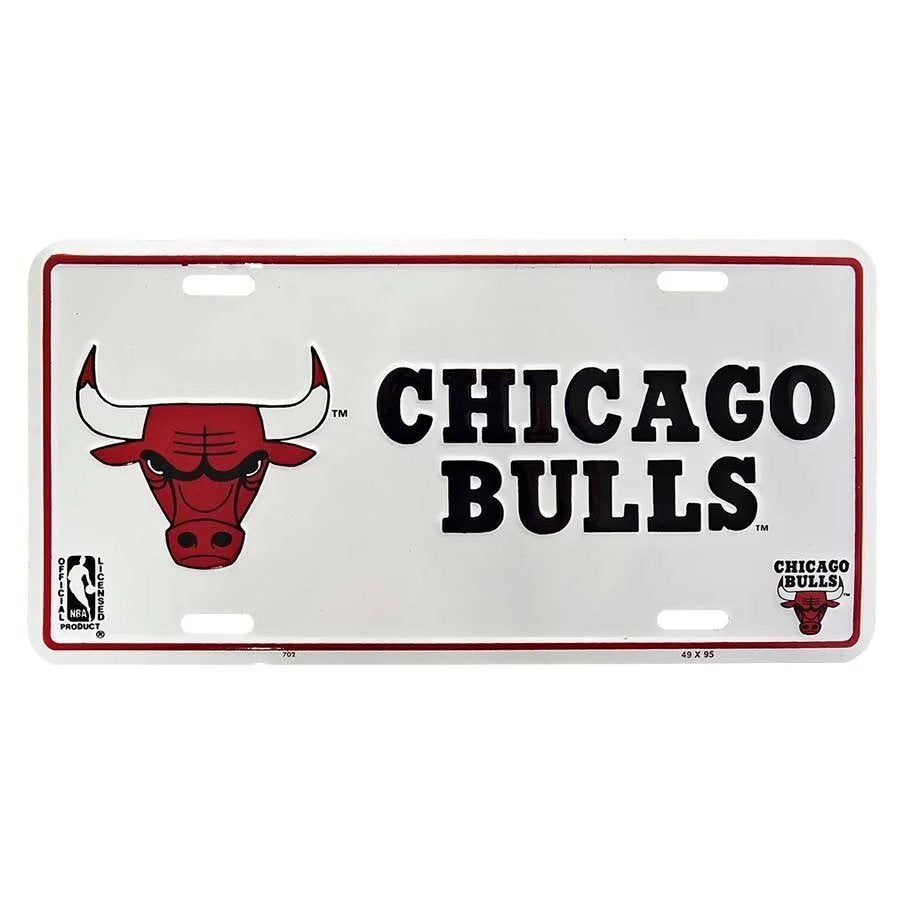 CHICAGO BULLS NBA METAL LICENSE PLATE / NUMMERPLAAT, Bulls, Info@taurusvintage.nl, Overige typen, Nieuw