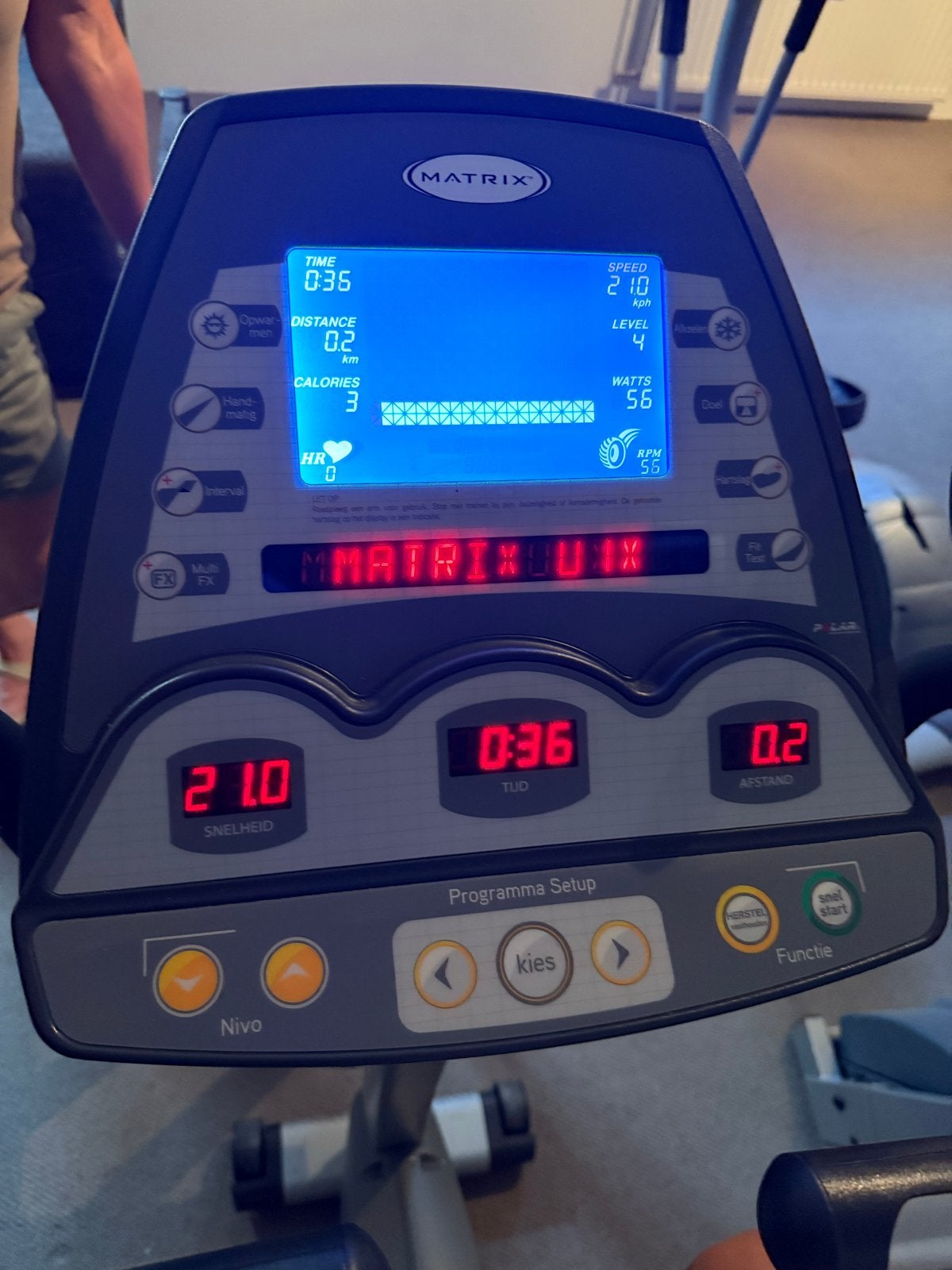 Matrix Hometrainer fiets - Uitstekende Conditie, Ophalen, Zo goed als nieuw, Metaal, Benen