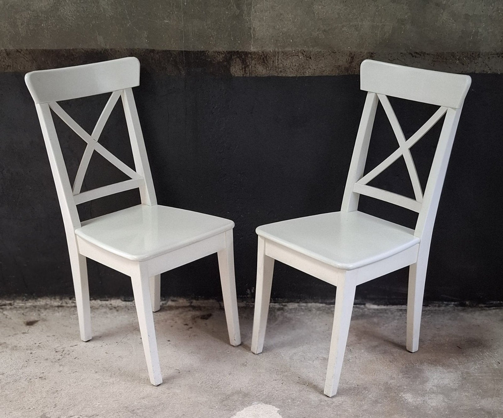 25 x Ikea Ingolf stoelen wit crossback eetkamerstoelen cafe, Huis en Inrichting, Stoelen, Ophalen of Verzenden, Zo goed als nieuw