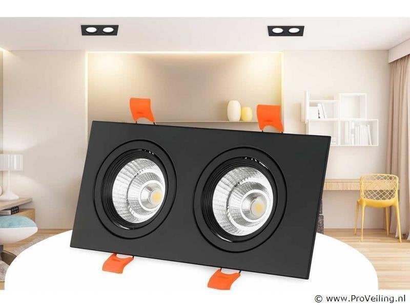 Online Veiling: 20 x Downlight Fitting – Draaibaar – GU10..., Nieuw