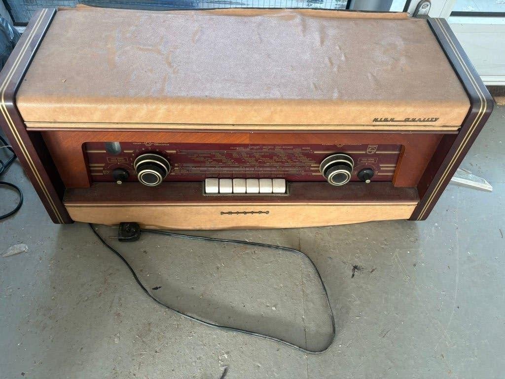 Philips buizenradio jaren '50 – High Quality, vintage,, Ophalen, Niet werkend, Radio
