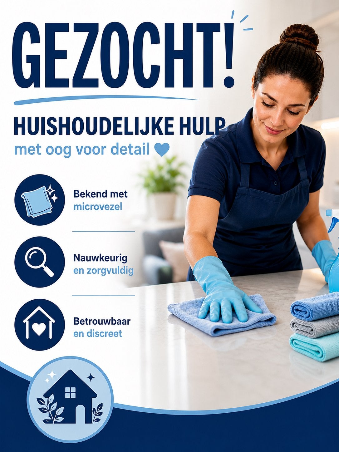 Schoonmaakster gezocht, Vacatures, Vacatures | Schoonmaak en Facilitaire diensten