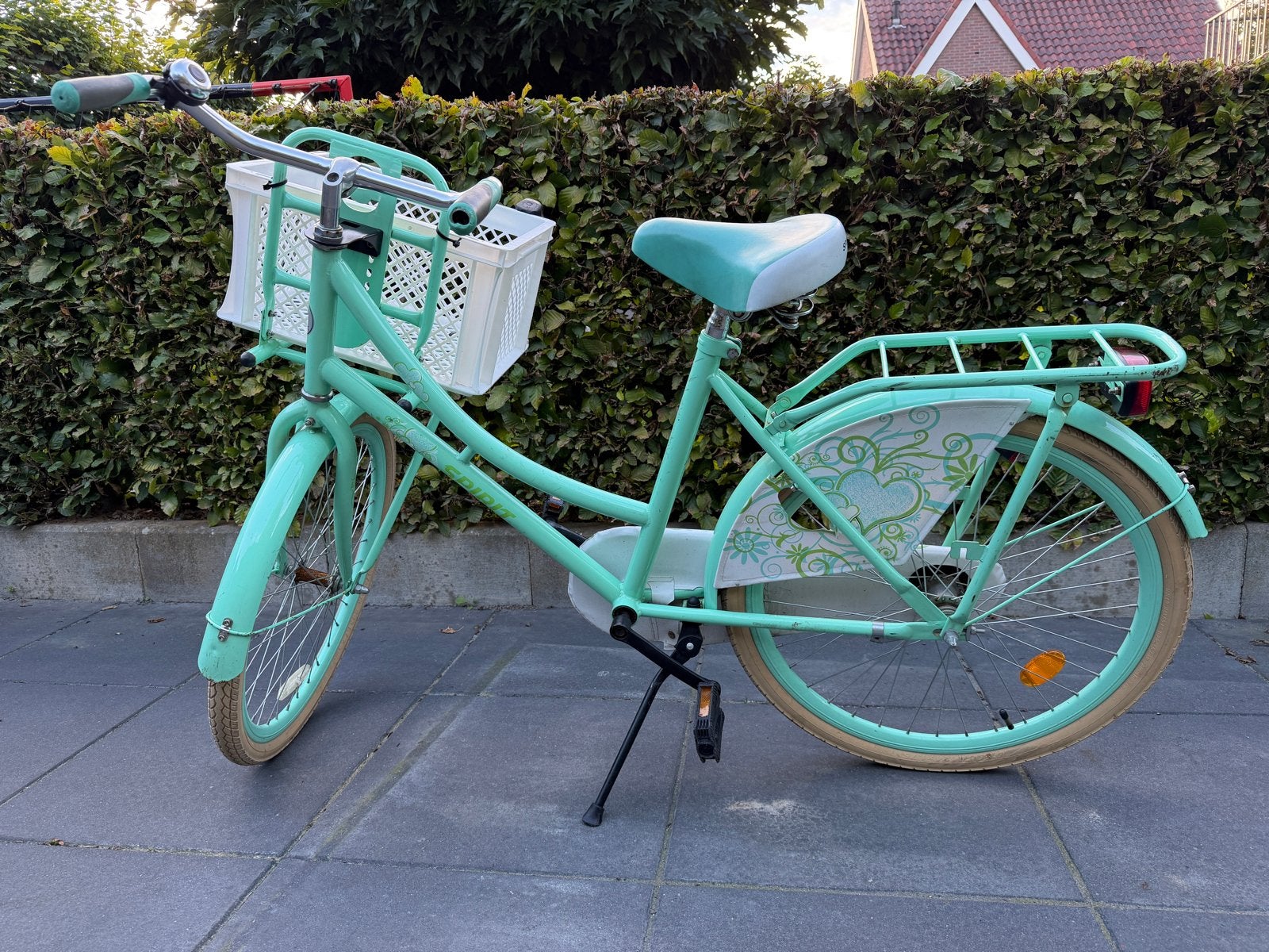 Spirit fiets met mand 24 inch, Fietsen en Brommers, Ophalen, Terugtraprem, 24 inch, Handrem