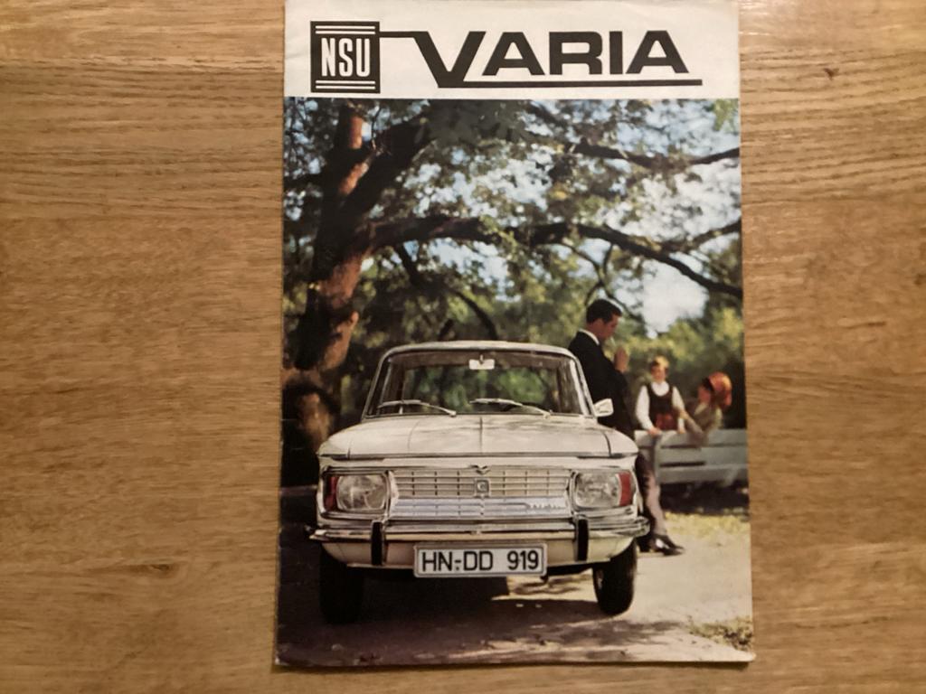 NSU Varia brochure - Origineel uit de jaren '60, Boeken, Auto's | Folders en Tijdschriften, Zo goed als nieuw, Overige merken