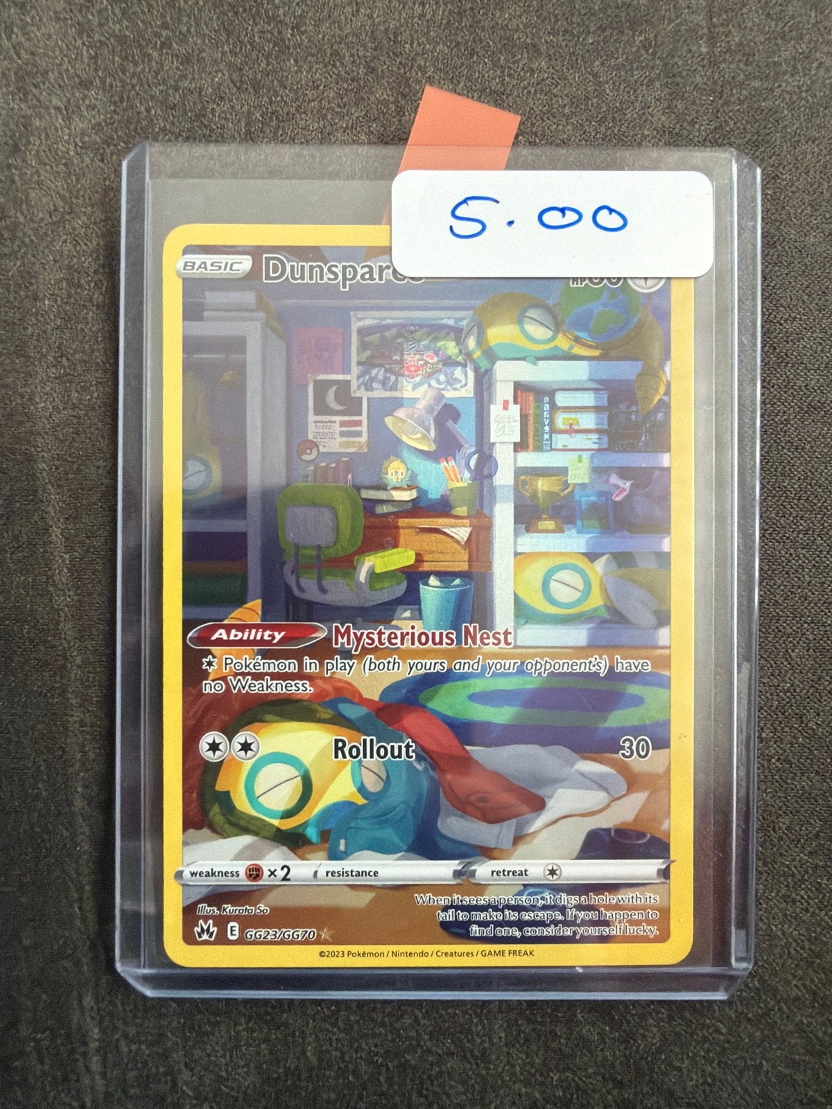 Dunsparce Pokémon Kaart - GG23/GG70 - Zo goed als nieuw, Ophalen of Verzenden, Zo goed als nieuw, Losse kaart