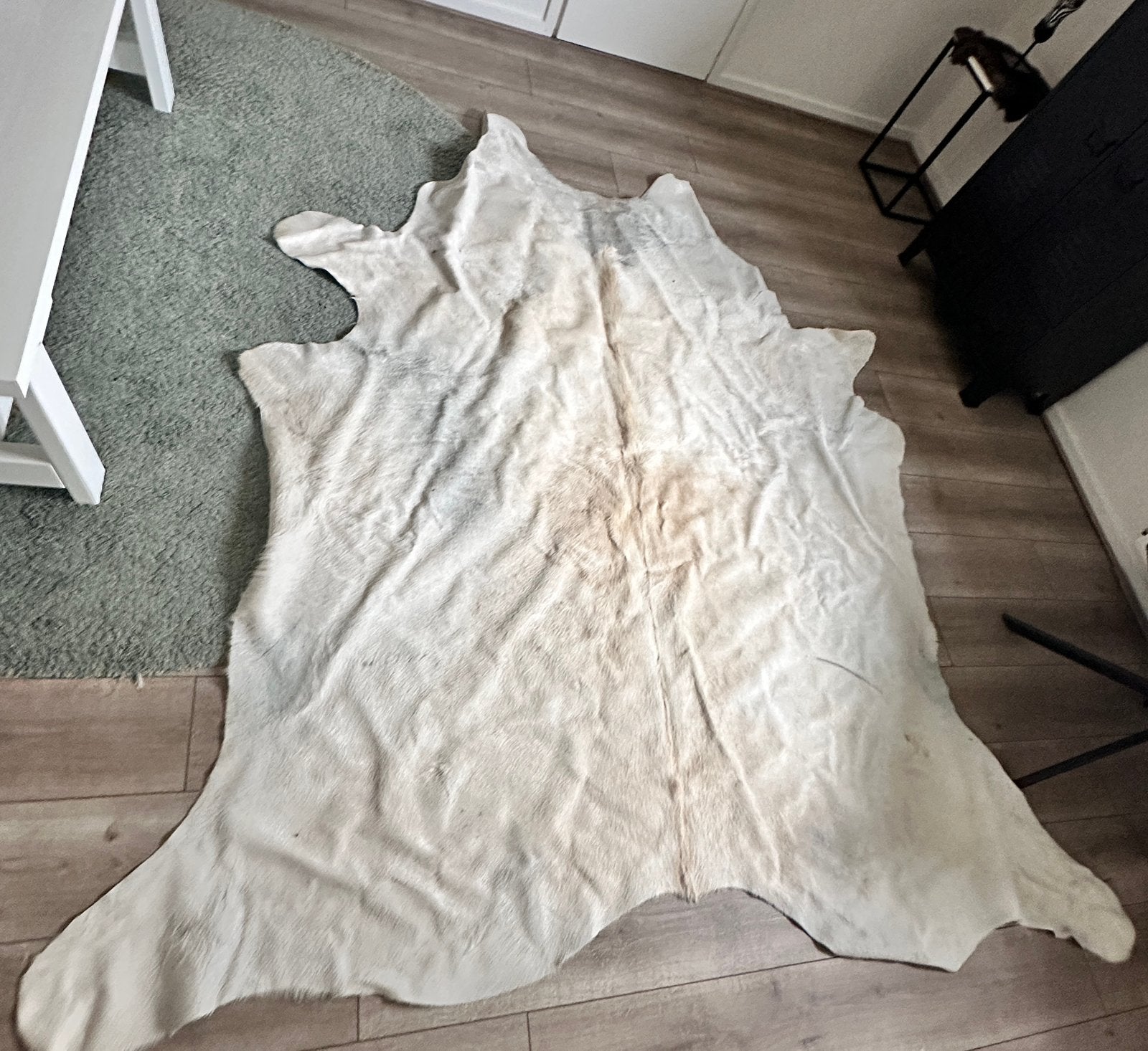 Gave XXL Witte Koeienhuid - 230 x 240, Koeienhuid, Wit, 200 cm of meer, Ophalen of Verzenden