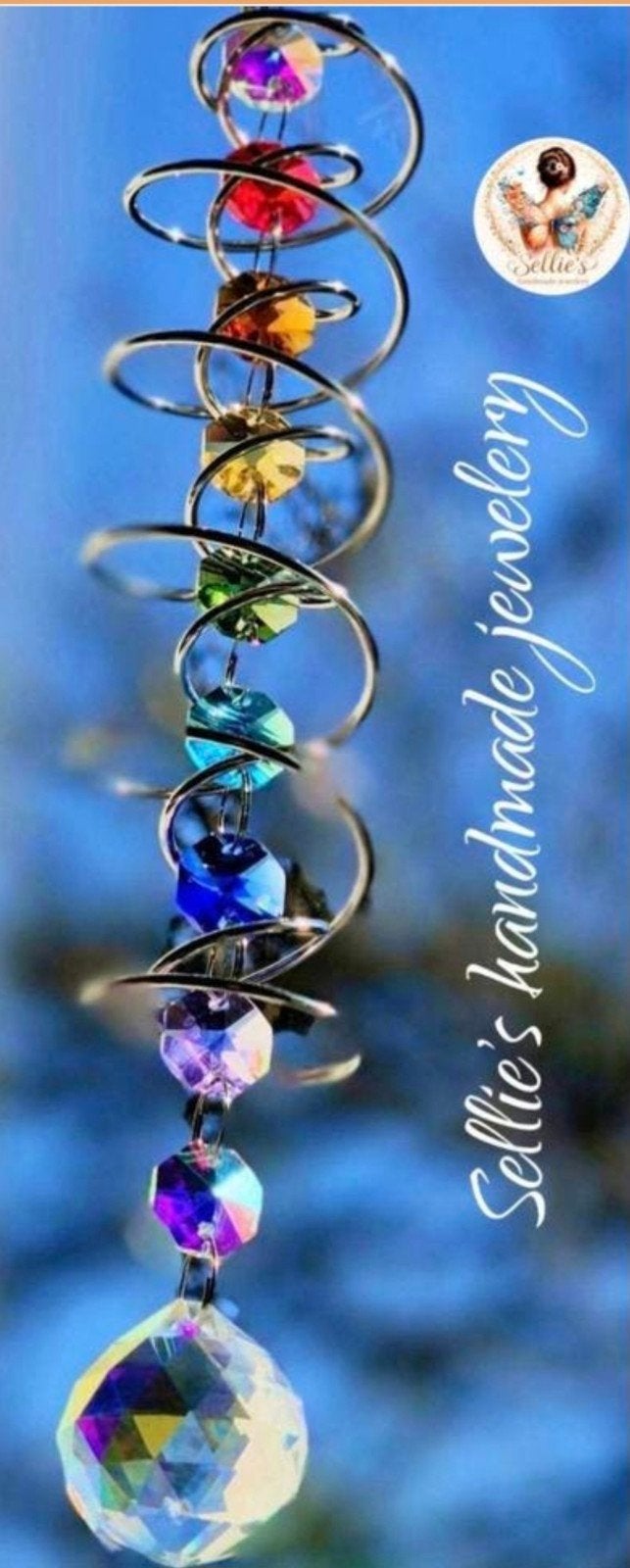 🦋 Sellie's handmade jewelery 🦋, Sieraden, Tassen en Uiterlijk, Kettingen, Met kristal, Overige materialen, Overige kleuren, Nieuw