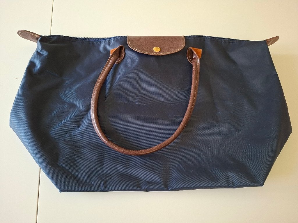Longchamp dupe handtas, Ophalen, Zo goed als nieuw, Blauw, Schoudertas