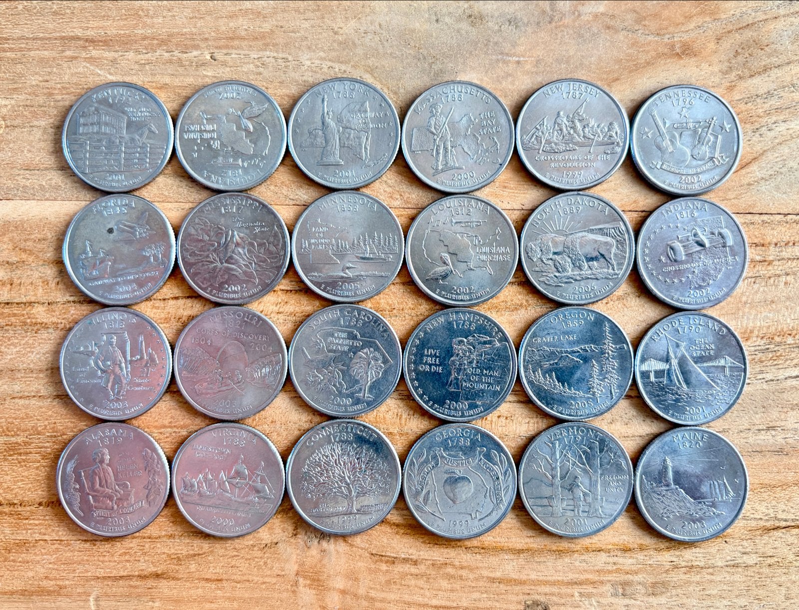 24 Amerikaanse State Quarter Dollars - Diverse Staten, Ophalen of Verzenden, Noord-Amerika, Setje