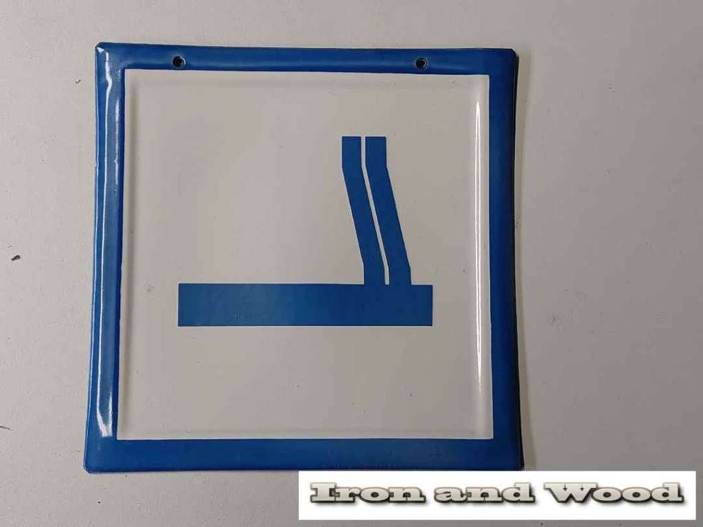 Emaille wandbord - roken / sigaret 24x24 cm - oud, Antiek en Kunst, Ophalen of Verzenden