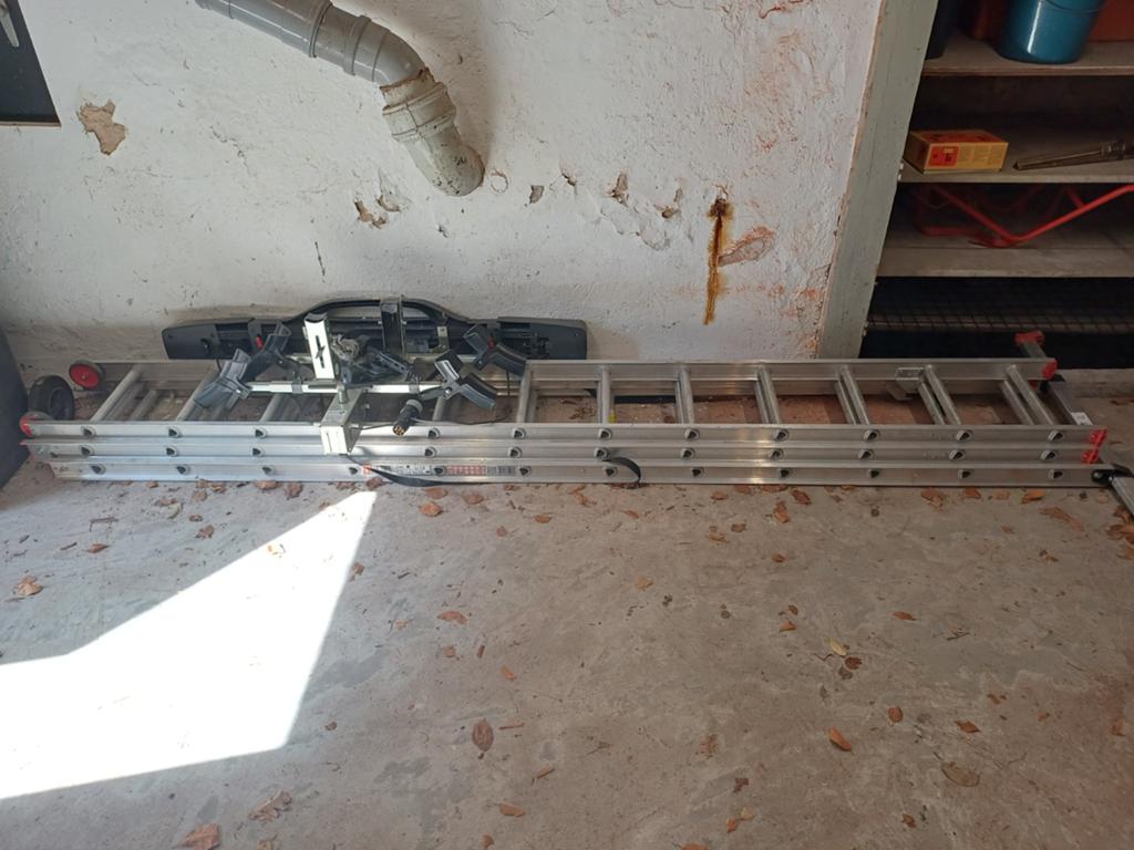 Altrex All Round 3-delig 3x12 trede 7.45m hoogte, Doe-het-zelf en Verbouw, Ladders en Trappen, Ophalen, Gebruikt, Ladder, Opvouwbaar of Inschuifbaar
