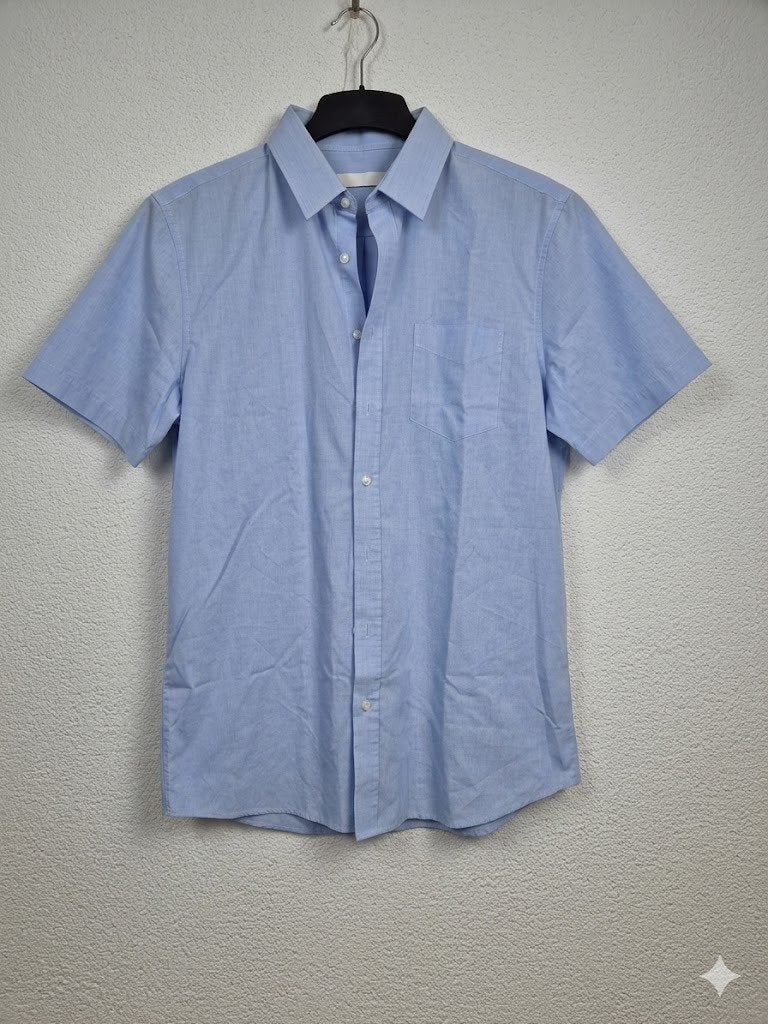 C&A Regular Fit Heren overhemd - Lichtblauw - Maat L (41-42), Blauw, Zo goed als nieuw, Halswijdte 41/42 (L), C&A