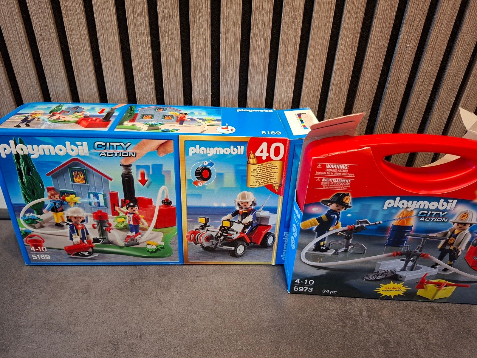 Playmobil Brandweer : 5169 Quad & 5973 Koffer brandweer, Kinderen en Baby's, Gebruikt, Losse onderdelen, Voertuig, Ophalen of Verzenden