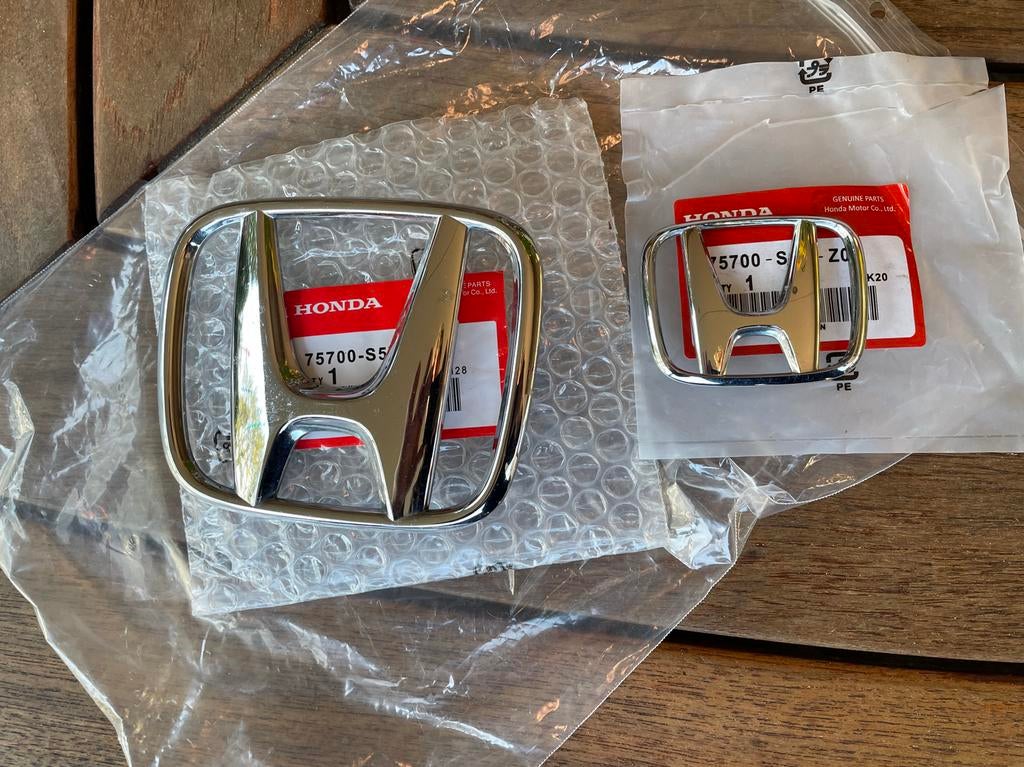 OEM Bumper- en Kleplogo's Honda Civic EP/EU (2000-2005)!, Auto-onderdelen, Carrosserie en Plaatwerk, Honda, Gebruikt, Ophalen of Verzenden