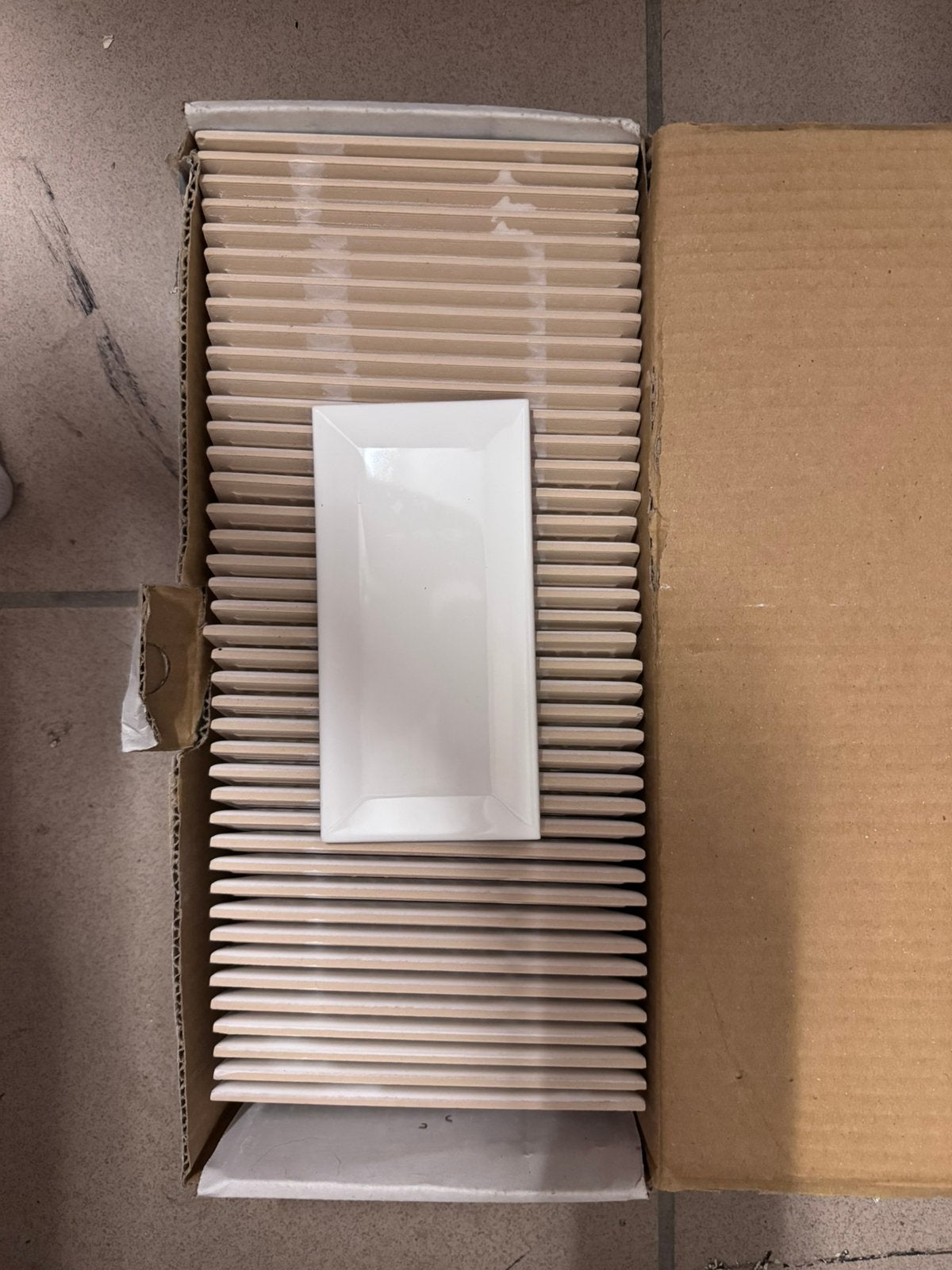 Witte tegeltjes 7,5x15 cm, Doe-het-zelf en Verbouw, Tegels, Ophalen, Minder dan 5 m², Wandtegels, Keramiek