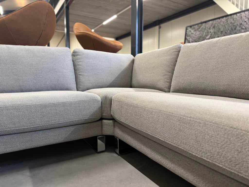 Nieuw Rolf Benz Ego Hoekbank Stof grijs Design Bank, Huis en Inrichting, Nieuw, Ophalen of Verzenden, Rolf Benz, Vierpersoons of meer