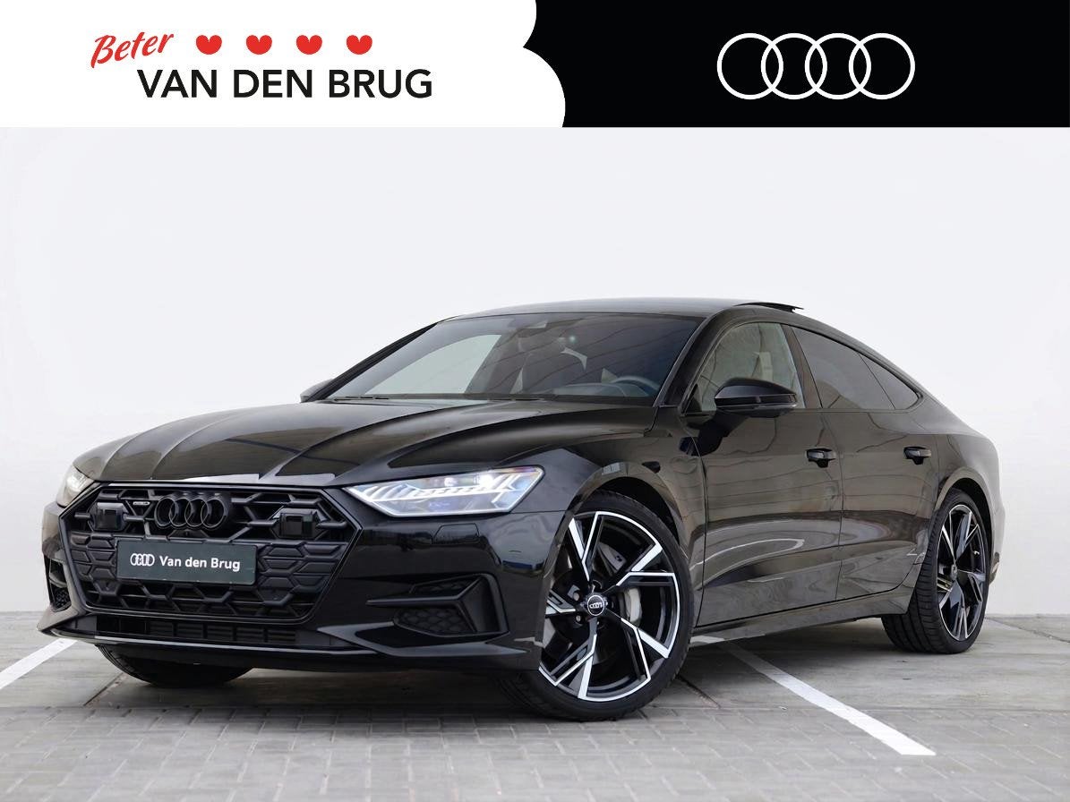 Audi A7 Sportback 50 TFSI e quattro S-Line 299 pk | HD Matri, Auto's, Audi, Gebruikt, 4 cilinders, Zwart, Bedrijf