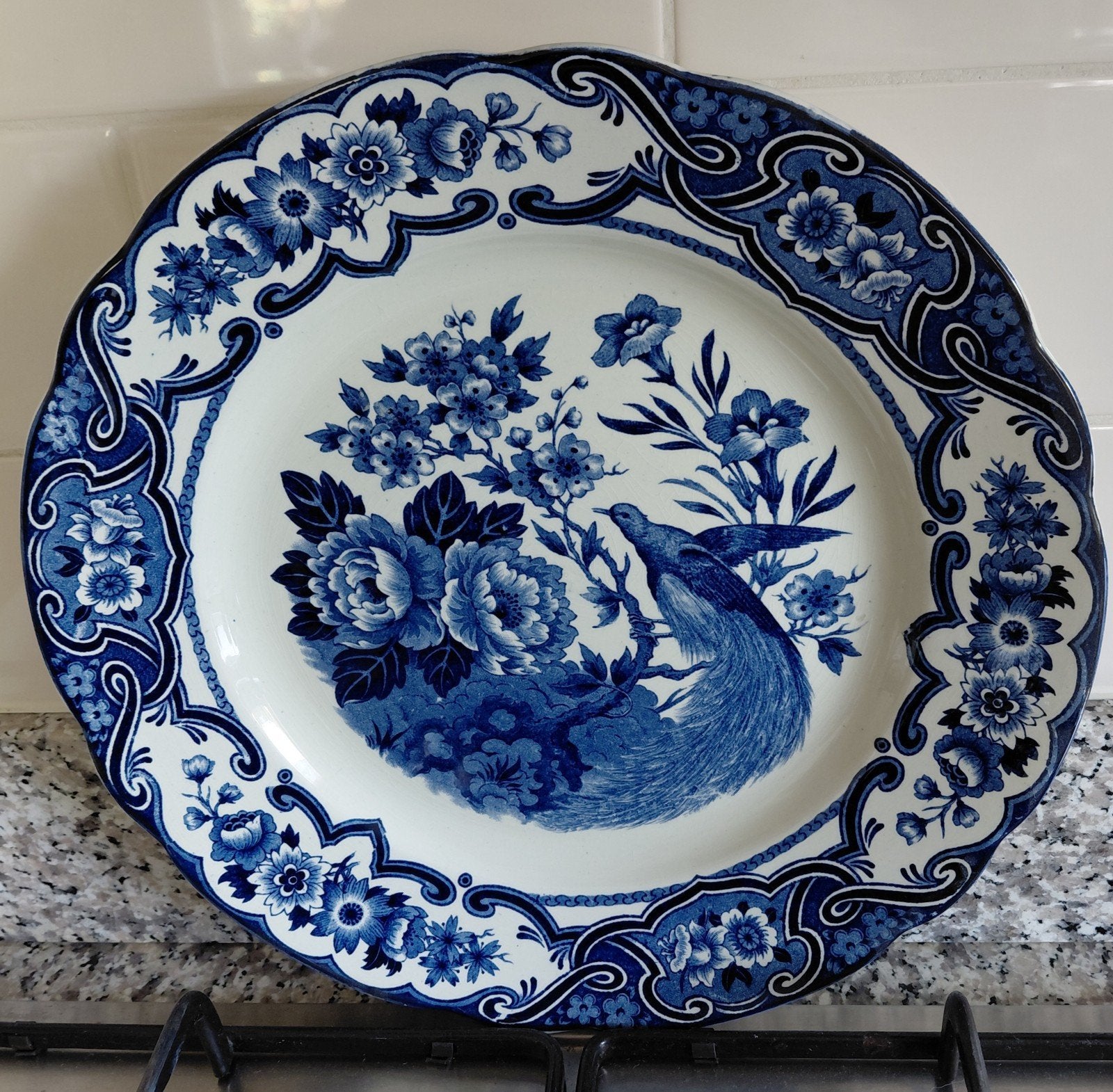 Prachtig Delfts Blauw Wandbord - Puntgaaf, Ophalen