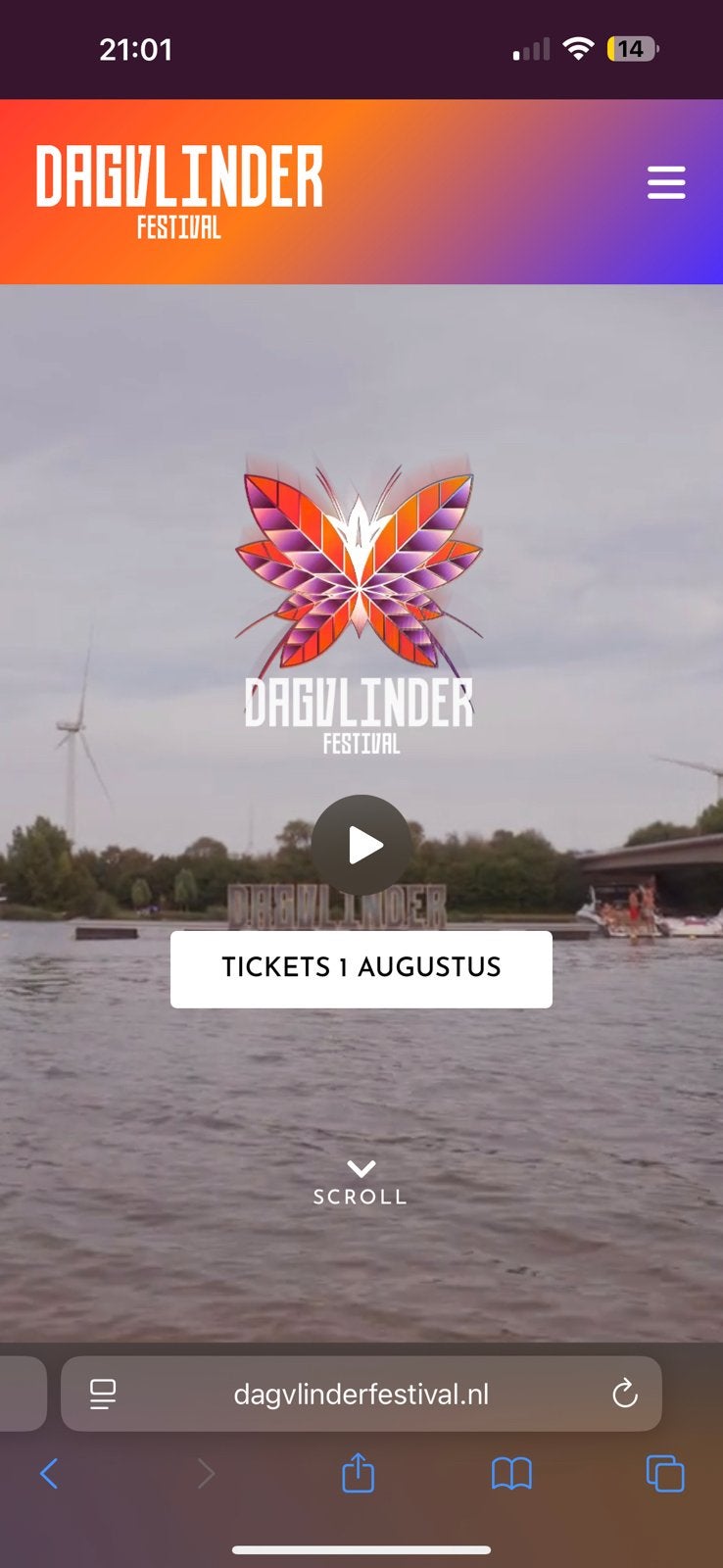 Dagvlinder Festival 2026 – 2 Tickets – €45 p/st Rotterdam, Drie personen of meer