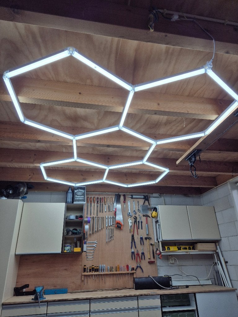 Hexagon / Honingraad LED Werkplaats / garage verlichting, Ophalen, Kunststof, Modern, LED