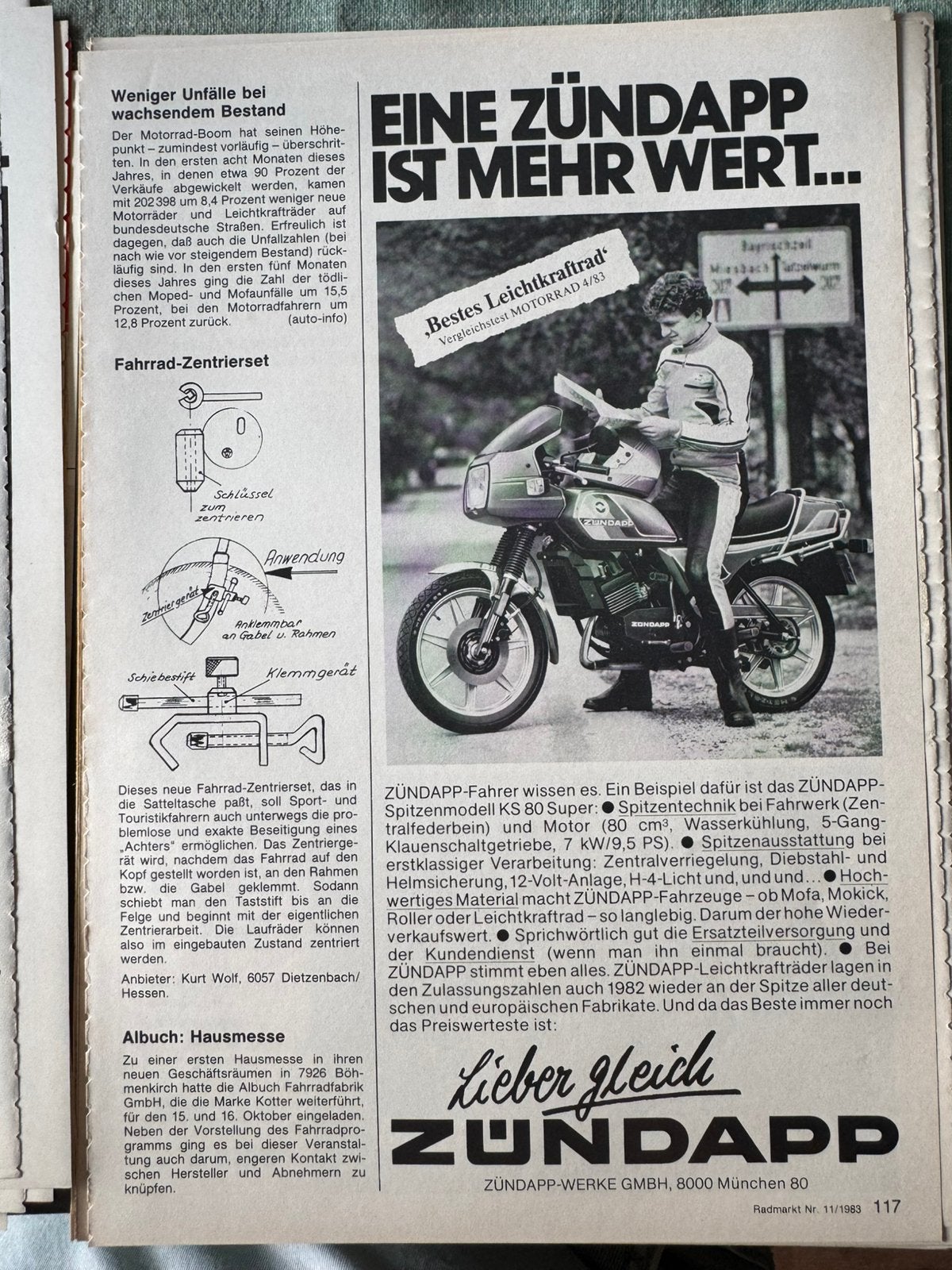 Advertentie Zündapp KS80 Super, Verzenden, Zo goed als nieuw, Motoren