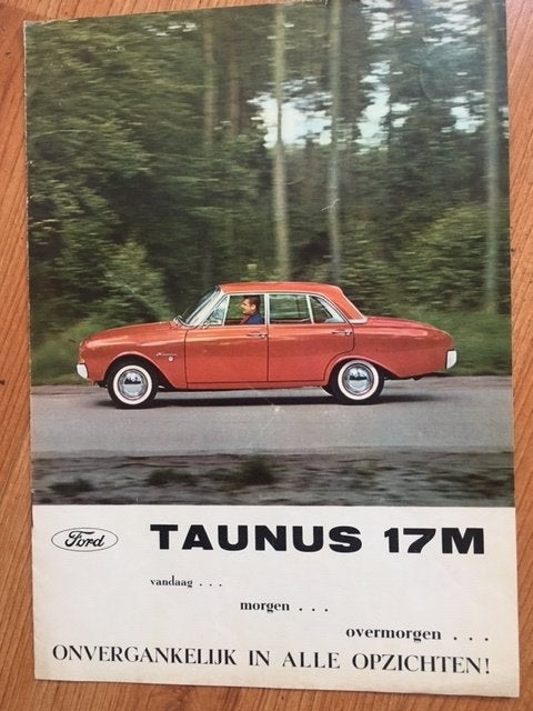 Ford Taunus 12M, 15M of 17M brochure/auto folder 57 58 61, Ophalen of Verzenden, Ford