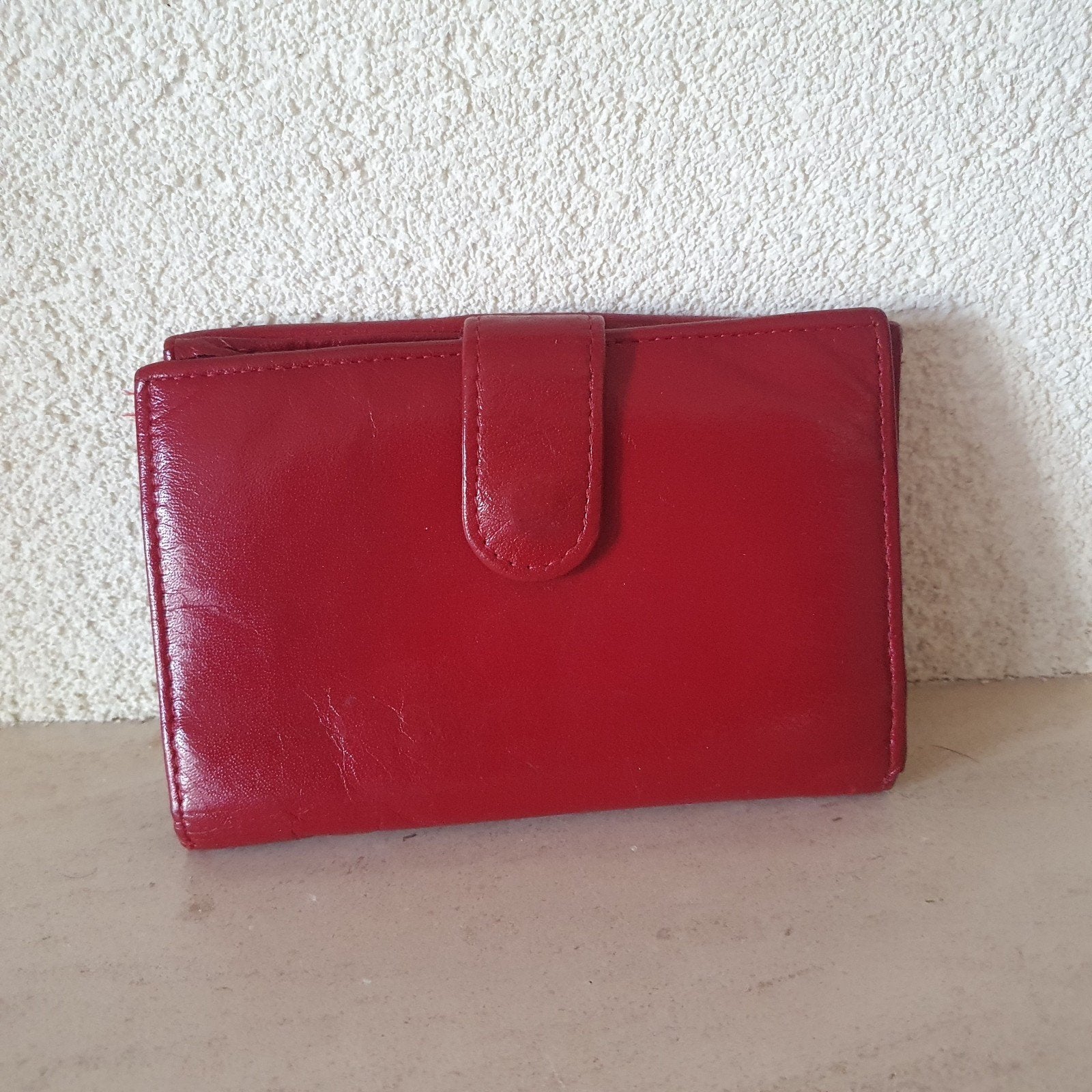 Leren rode portemonnee, Ophalen of Verzenden, Rood