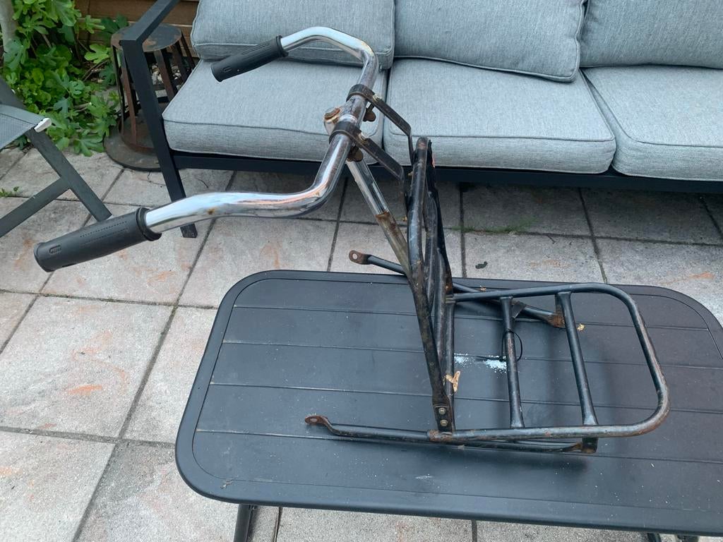 Fietsstuur met voordrager - Vintage look, Ophalen, Gebruikt, Stuur, Staal