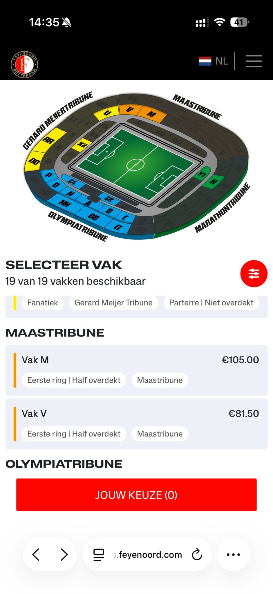 Feyenoord - AZ 2 x vak M