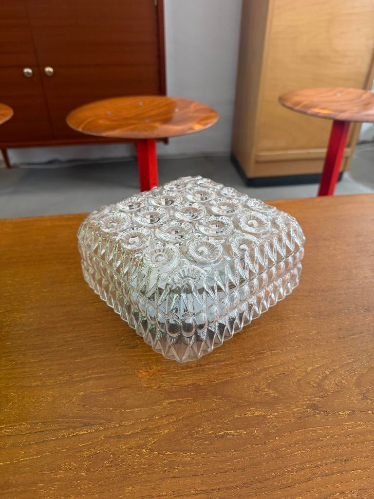 Vintage plafondlamp, brocante wandlamp sixties, Ophalen