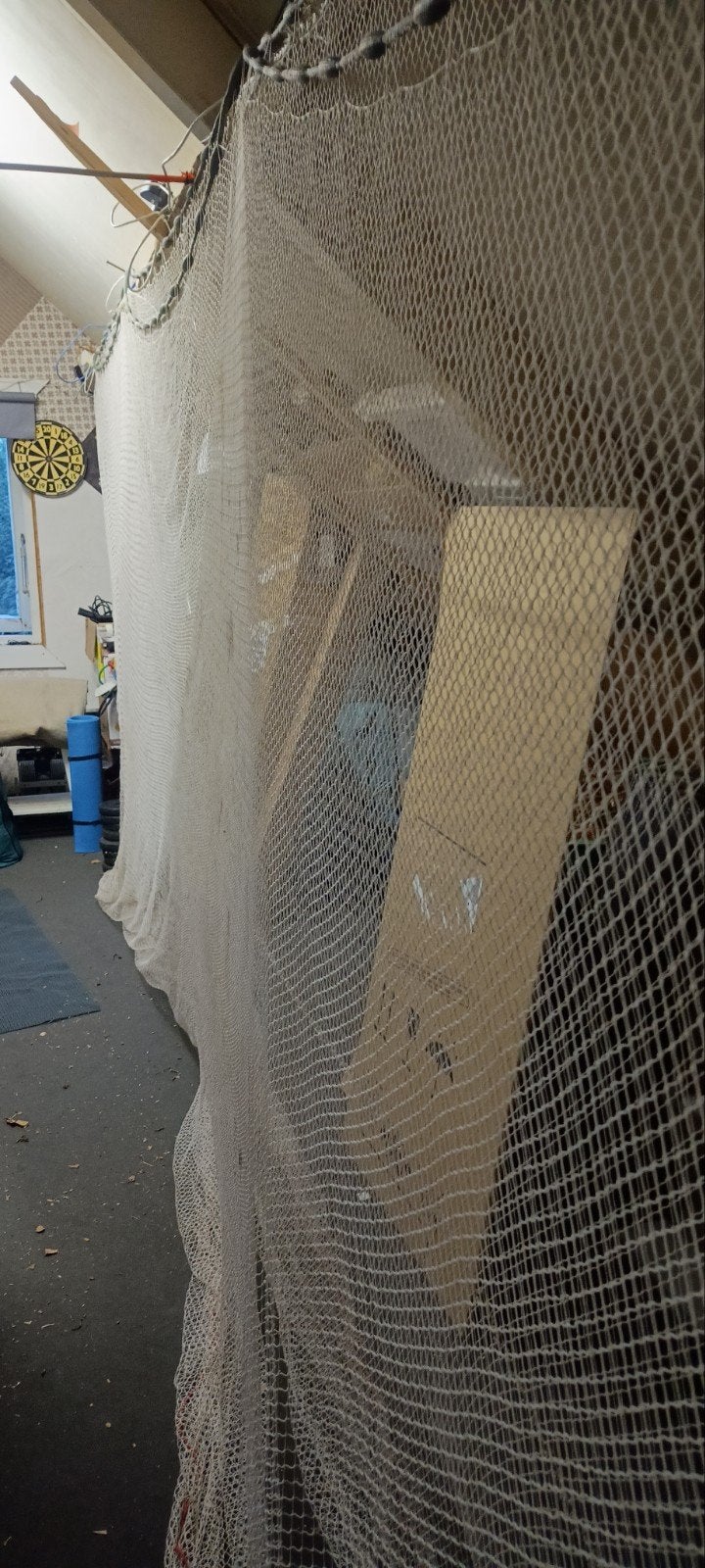 Keernet met drijvers en loodreep - 16,5 x 2,70 cm, Ophalen of Verzenden, Gebruikt, Net of Fuik