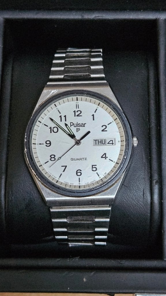 Vintage Pulsar by Seiko (1985) quartzhorloge, Overige merken, Staal, Met bandje, Polshorloge