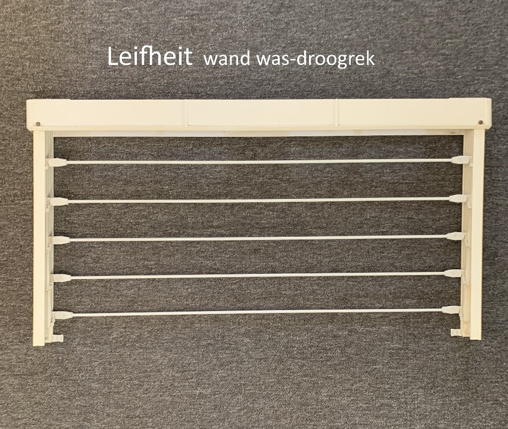 Leifheit Telegant droogrek, wandrek wasrek uitschuifbaar rek, Ophalen of Verzenden, Gebruikt, Wit, Overige materialen