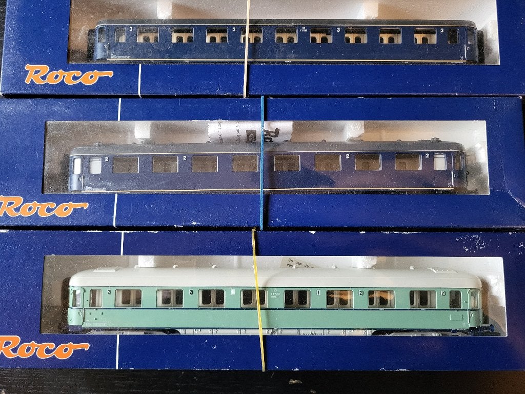 3 Roco H0 NS Plan D rijtuig, Gebruikt, Gelijkstroom, Analoog, Wagon