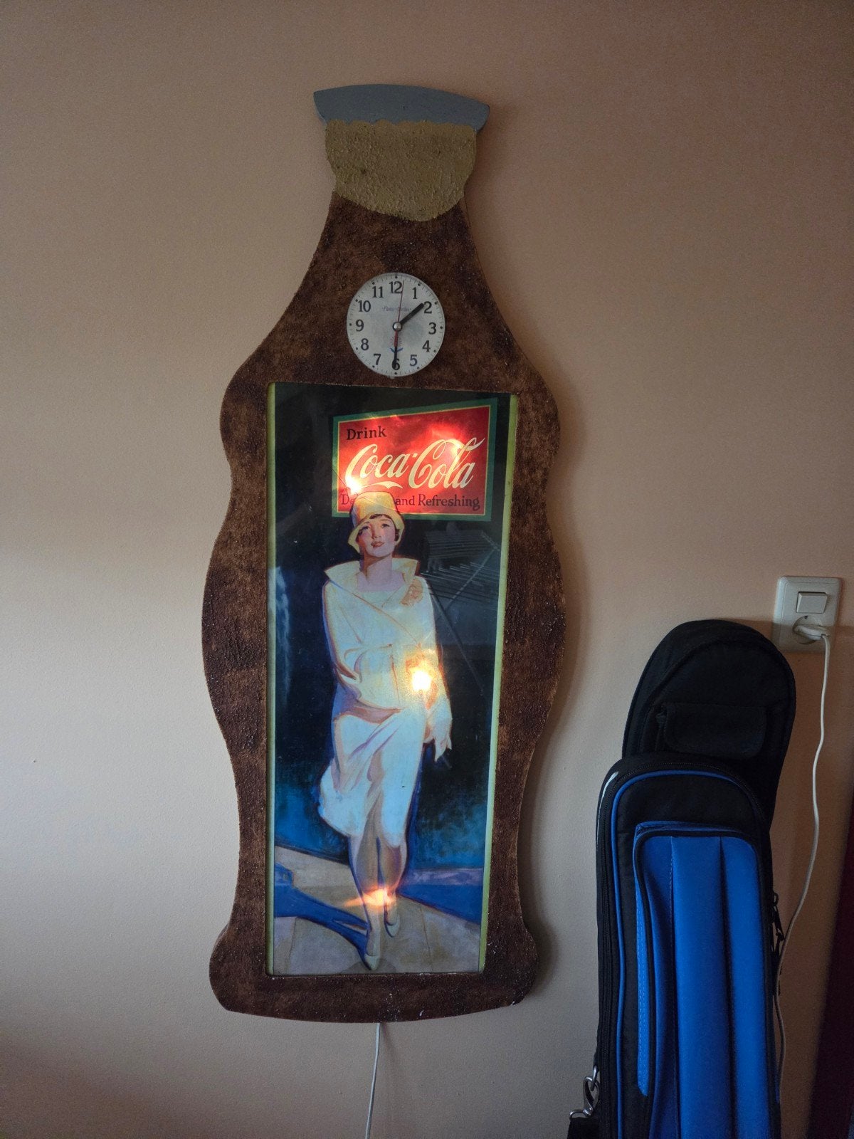 Wand decoratie Coca cola, Verzamelen, Ophalen, Gebruikt, Reclamebord