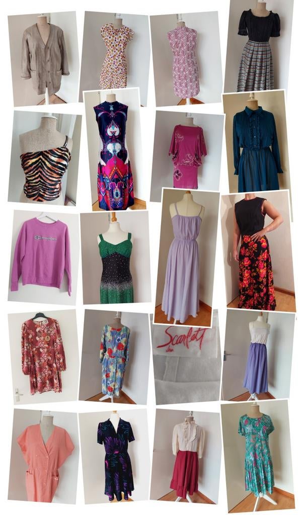 Partij vintage kleding + kleding van nu (150+ stuks), Ophalen of Verzenden, Gedragen
