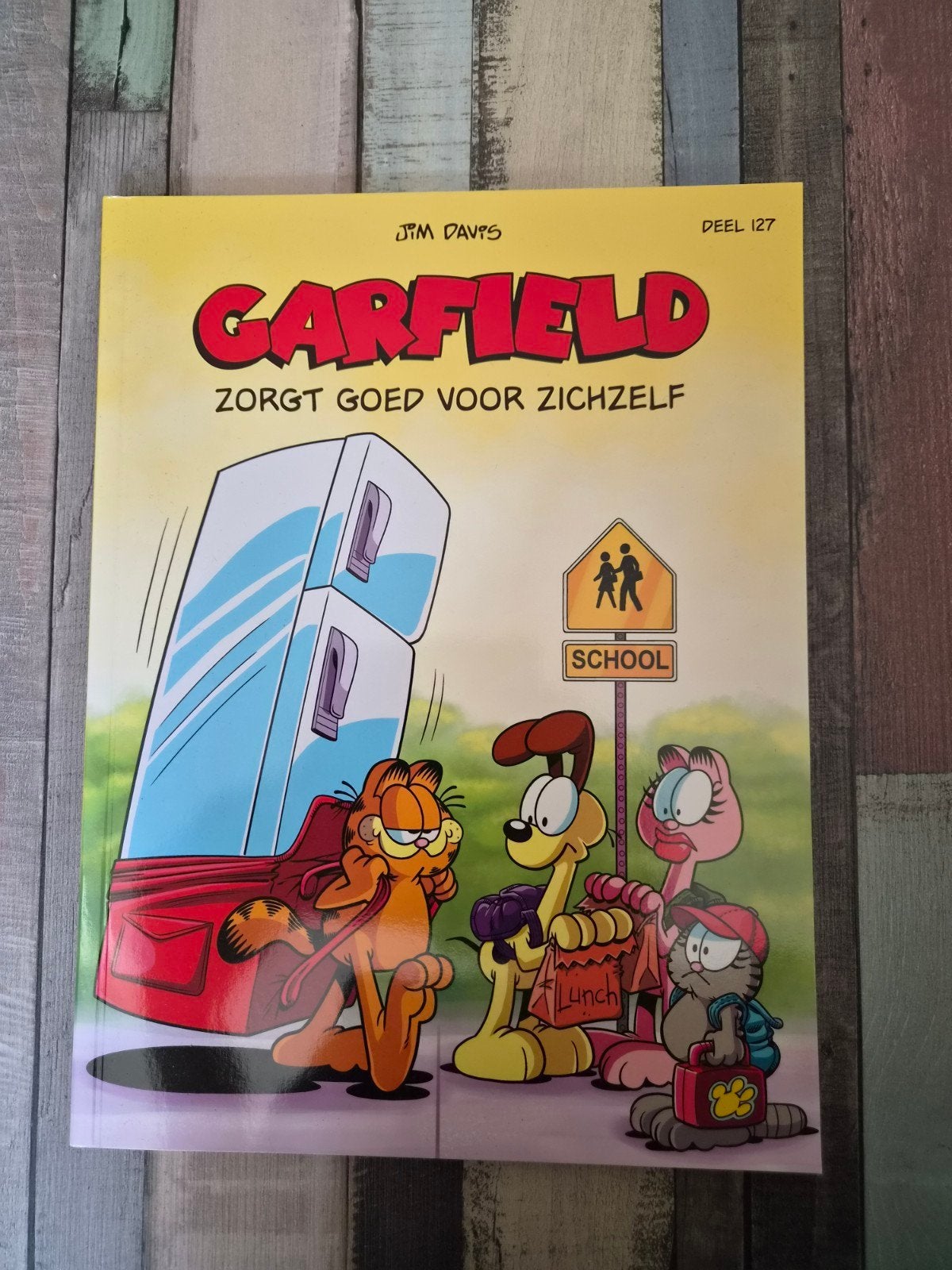 Garfield zorgt goed voor zichzelf (deel 127) - Jim Davis, Eén stripboek, Jim Davis, Nieuw, Ophalen of Verzenden