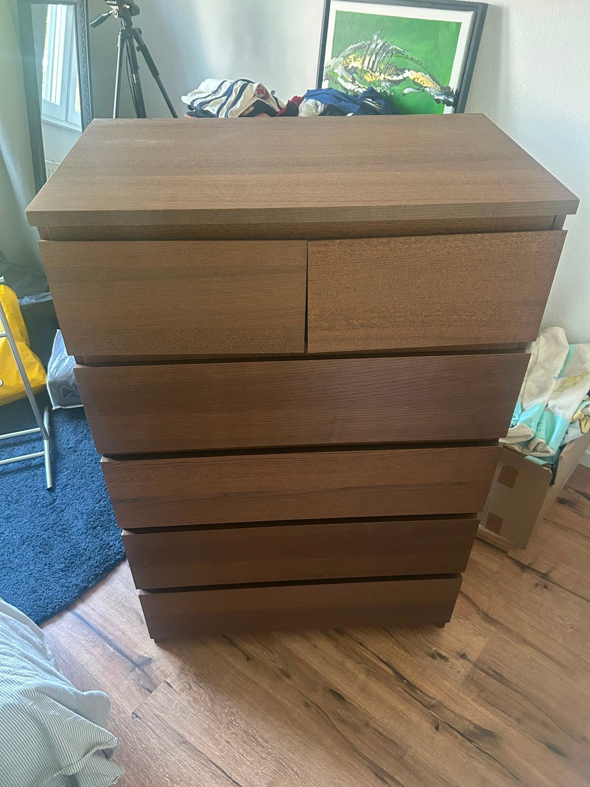 MALM ladeblok 6 lades, Ophalen, Minder dan 50 cm, Zo goed als nieuw, 3 of 4 laden