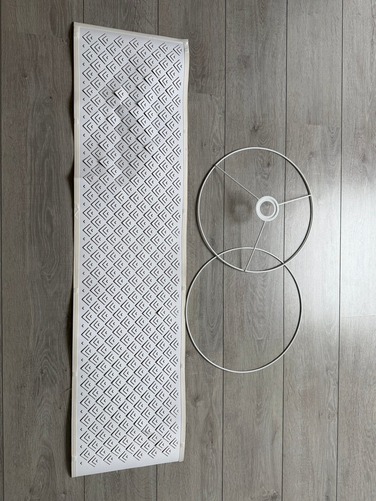 Lampenkap ikea- Wit en Koper Design HANGLAMP TEAB, Huis en Inrichting, Metaal, Gebruikt, Overige typen, Wit