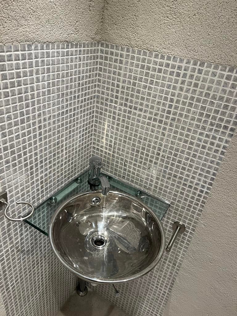 Wasbak fontein set retro badmeubel wastafel meubel vintage, Ophalen, 50 tot 100 cm, Zo goed als nieuw, Minder dan 100 cm