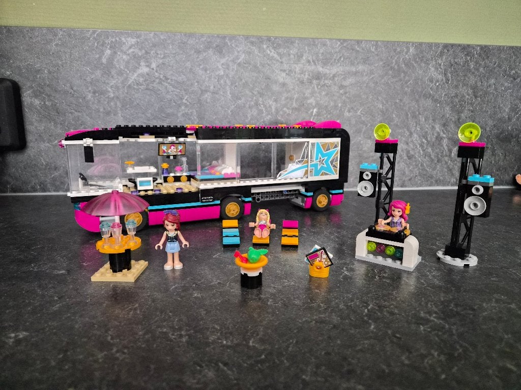 41106 LEGO Friends Popster Toerbus, Lego, Friends, Ophalen of Verzenden, Complete set