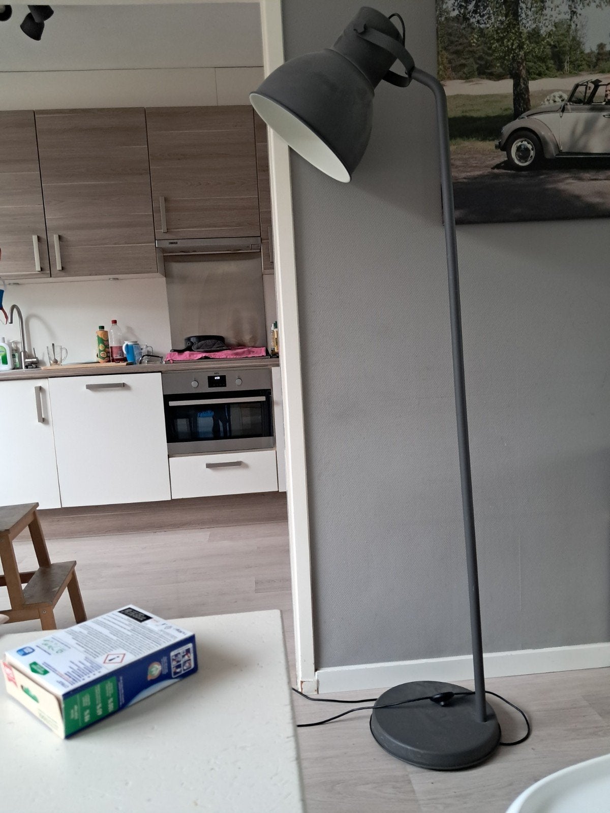 Ikea Hektar, Huis en Inrichting, Lampen | Vloerlampen, Ophalen, Zo goed als nieuw, 150 tot 200 cm