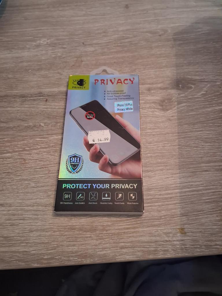 Privacy Screenprotector voor iPhone 7/8 Plus - Wit, Telecommunicatie, Mobiele telefoons | Hoesjes en Frontjes | Apple iPhone, Overige merken