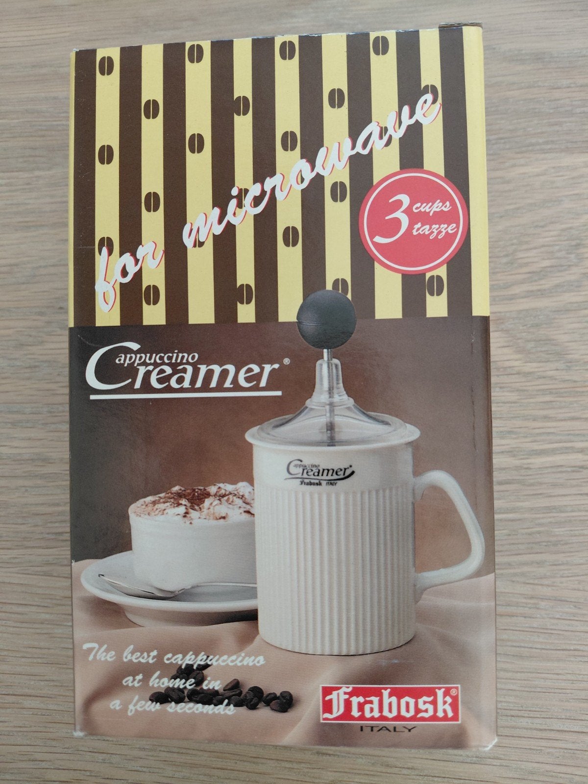 Frabosk Cappuccino Creamer - Melkopschuimer voor magnetron, Huis en Inrichting, Overige typen, Ophalen of Verzenden, Zo goed als nieuw