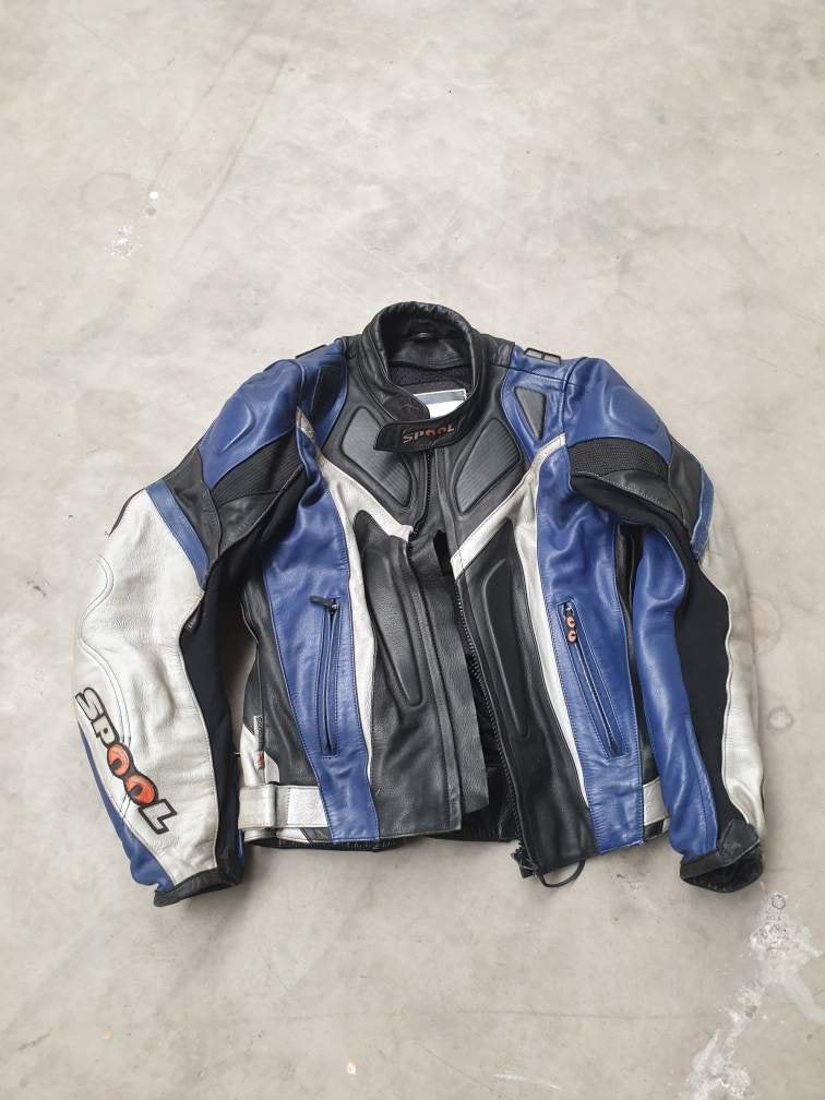 Spool leren motorjas met protectie, Ophalen, Tweedehands, Jas | leer
