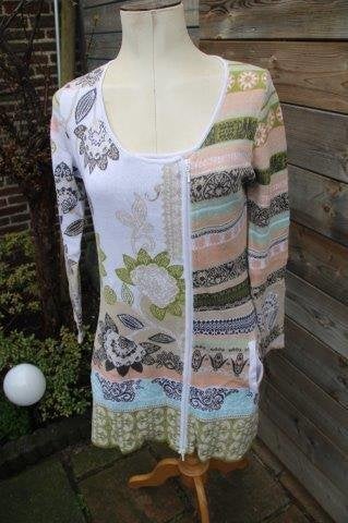 Jurk gekleurd Kooi mt 1/36 Vaste prijs AANBIEDING, Kleding | Dames, Ophalen of Verzenden, Zo goed als nieuw, Knielengte, Maat 36 (S)